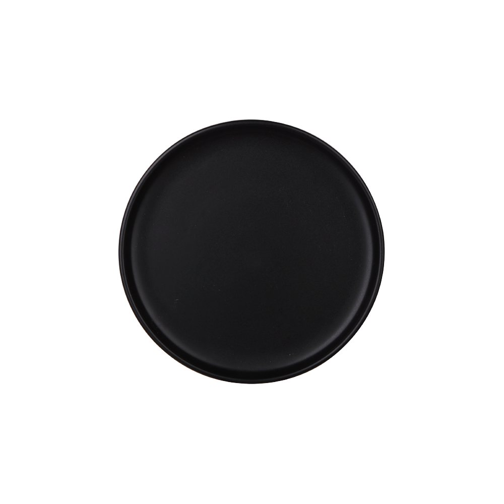 Plato Redondo 8" Negro Onix x6 Pzas. - 111