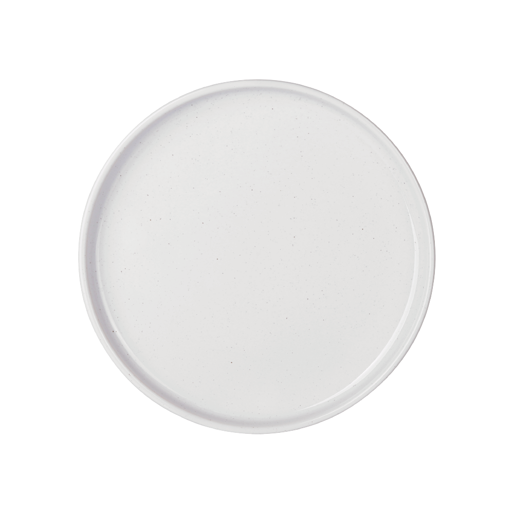 Plato Redondo 10" Blanco Cuarzo x6 Pzas. - 111