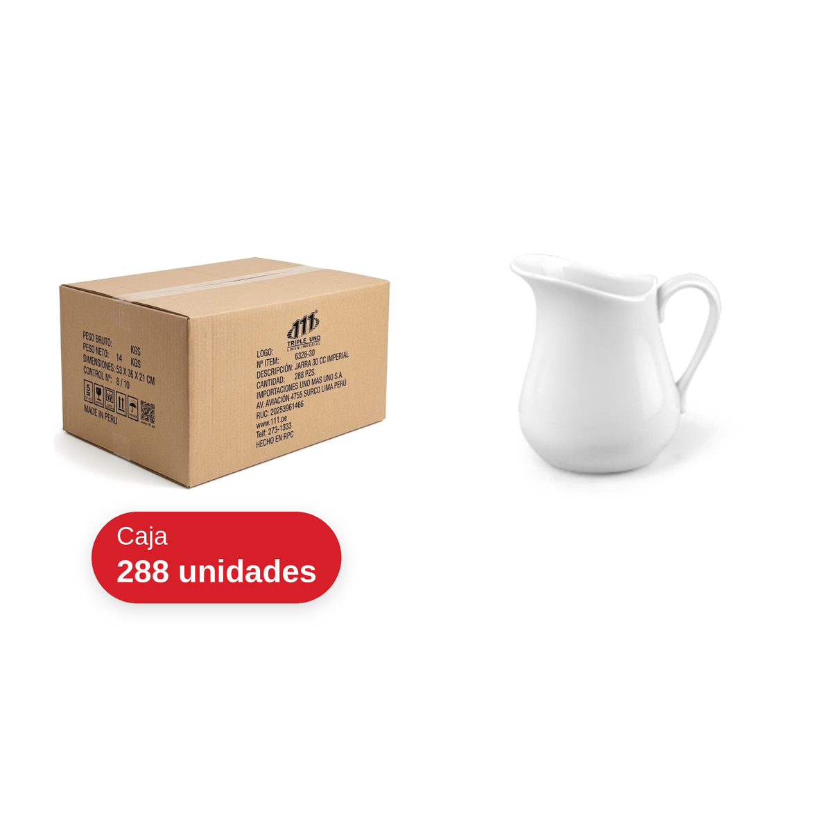 Jarra 30 ml imperial - 111 (Caja 288 unidades)