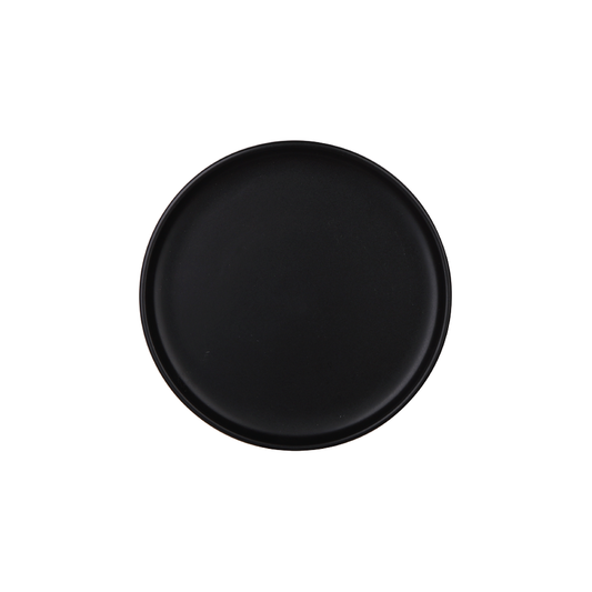 Plato Redondo 8" Negro Onix x6 Pzas. - 111