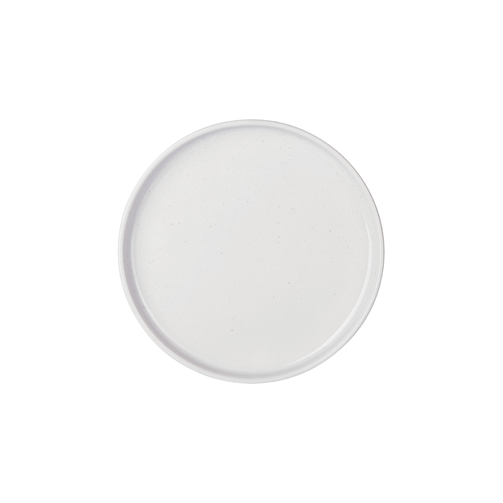 Plato Redondo 8" Blanco Cuarzo x6 Pzas. - 111