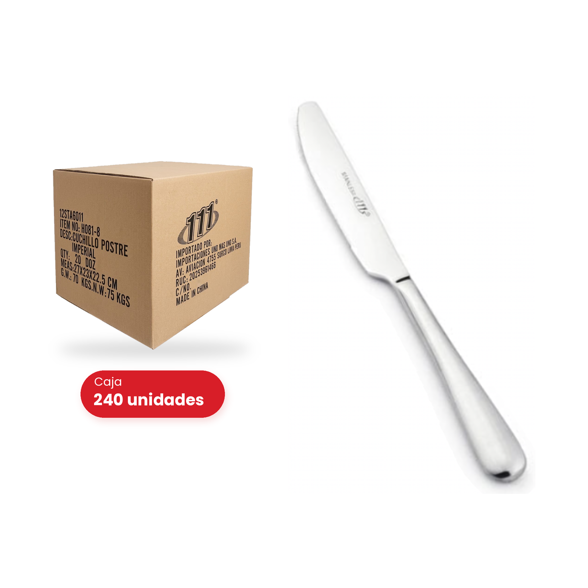 Cuchillo de postre imperial - 111 (Caja 240 unidades)